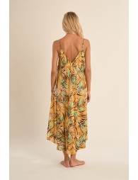 Vestido de tirantes, con estampado.