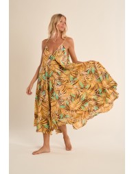 Vestido de tirantes, con estampado.