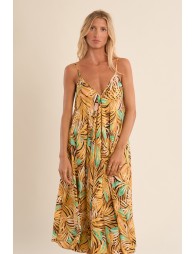 Long, flowing, printed dress