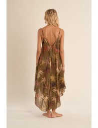 Vestido de tirantes, con estampado.