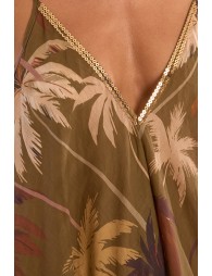 Vestido de tirantes, con estampado.