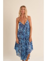 Vestido de tirantes, con estampado.