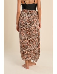 Long sarong in semi-transparency