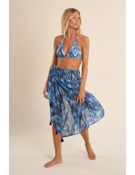 Long sarong in semi-transparency