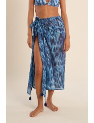 Long sarong in semi-transparency