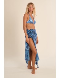 Long sarong in semi-transparency