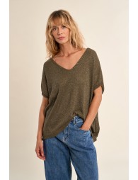 Iridescent knit sleeveless sweater