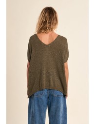 Iridescent knit sleeveless sweater