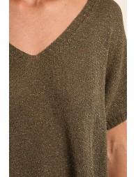 Pull sans manches en maille irisée