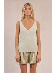 Top de mujer de tirantes, estampado lunares.