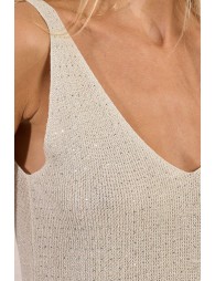 Top de mujer de tirantes, estampado lunares.