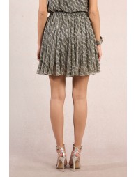 Short pleated skirt, printed