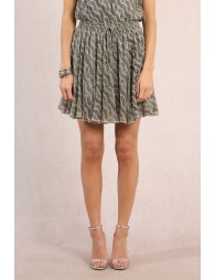 Short pleated skirt, printed