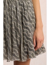 Short pleated skirt, printed