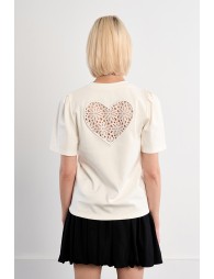 T-shirt en coton Cœur