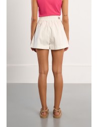 Short taille haute en coton