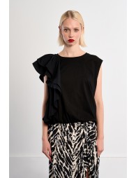 T-shirt en coton à volants