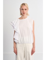 T-shirt en coton à volants