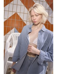 Chaqueta de mujer de manga larga, con estampado.