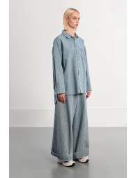 Surchemise rayée denim