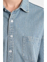 Surchemise rayée denim