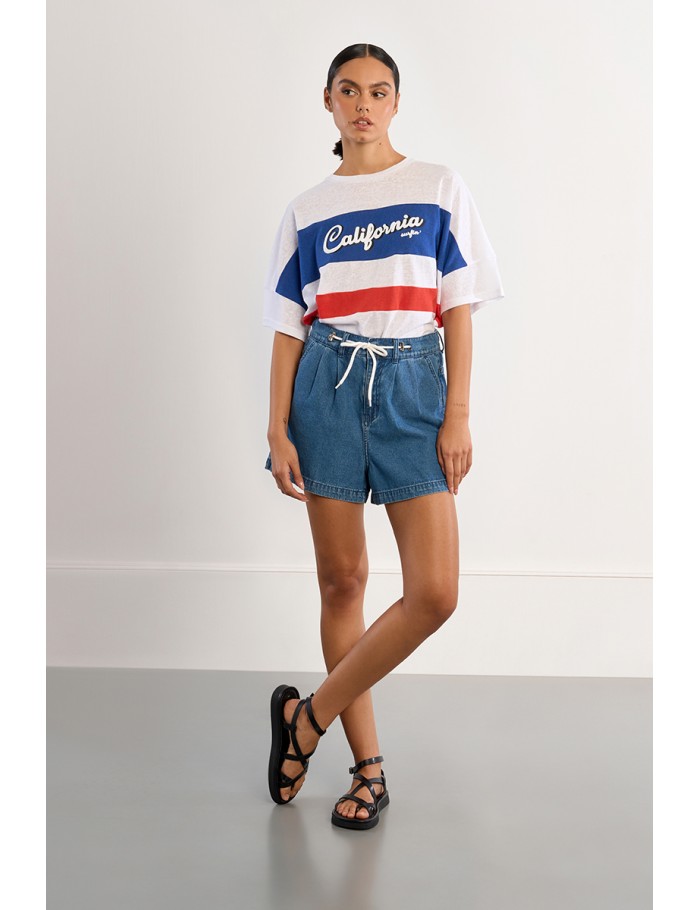 Short paperbag denim