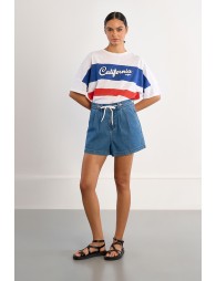 Short paperbag denim