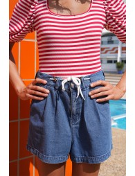 Short paperbag denim