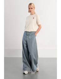 Knitted T-shirt, embroidered Heart