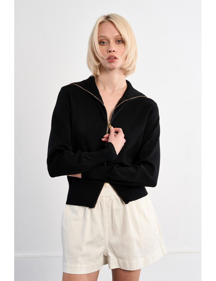 Gilet double-zippé en maille