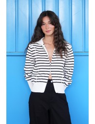 Chaqueta de mujer de manga larga, con estampado.