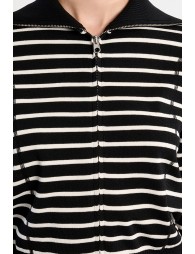 Gilet double-zippé rayé