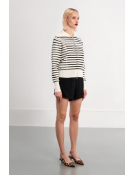 Gilet double-zippé rayé