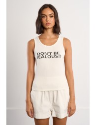 "Ribbed tank top ""Don't be jealous!!"""