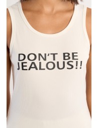 "Ribbed tank top ""Don't be jealous!!"""