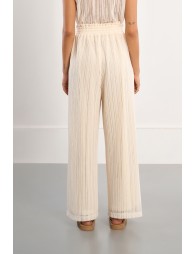 Pantalon large ajouré