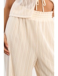 Wide pants with perforation