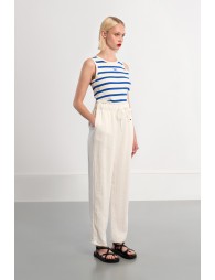 Pantalón de mujer largo, con lazada.