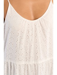 Cotton maxi dress, in broderie anglaise