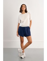 Top coton, en broderie anglaise