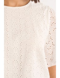 Cotton top, in broderie anglaise