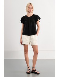 Top manches à volants