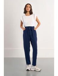 Pantalon taille paperbag