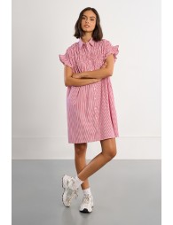 Cotton shirt dress, smocked