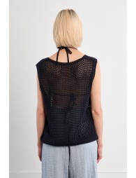 Pull en maille sans manches