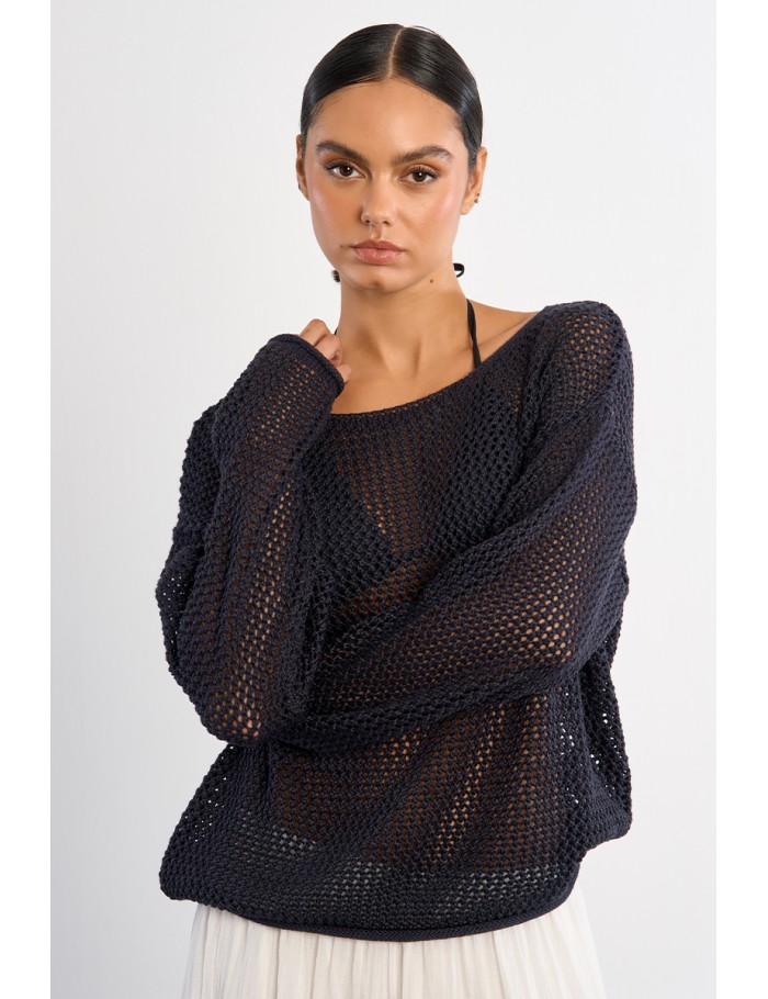 Pull en maille ajourée