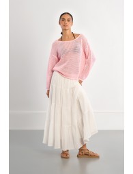 Openwork knit sweater