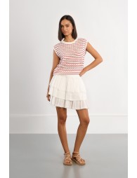 Knitted top, striped