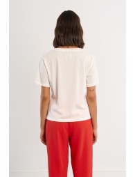 T-shirt cœurs brodés