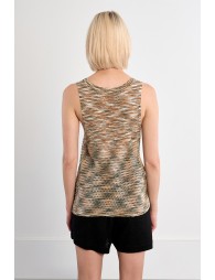 Vestido largo, de tirantes, estampado rayas.